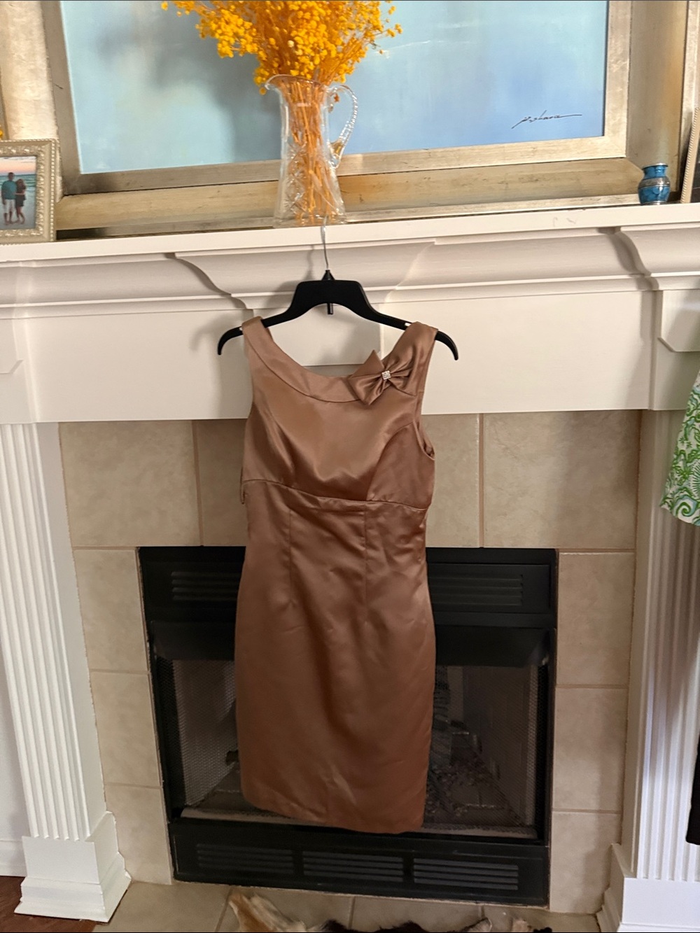 Vintage Wedding Guest Champagne Brown